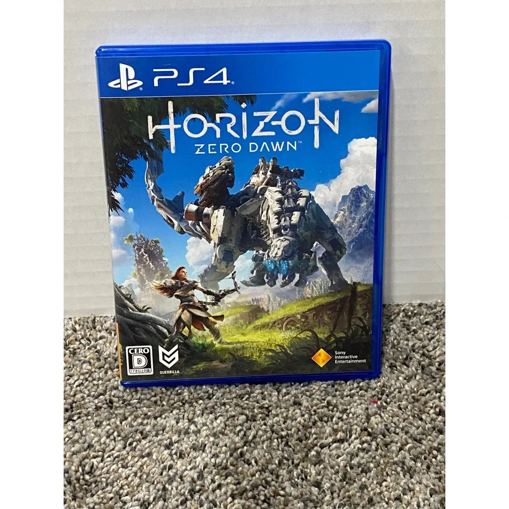 Video Game Sony PS4 Horizon Zero Dawn PlayStation 4 Blue Case Excellent